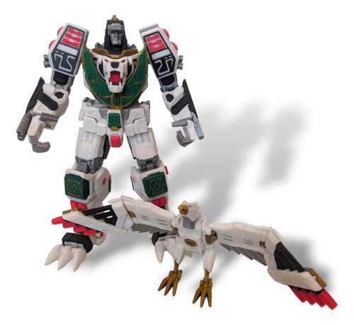 Figura 3d Simil Tigerzord Con Falcon / Guardian Angel 26cm