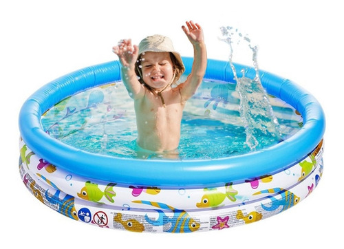 Piscina Infantil Inflável 100 Litros 3 Anéis Redonda Bestway