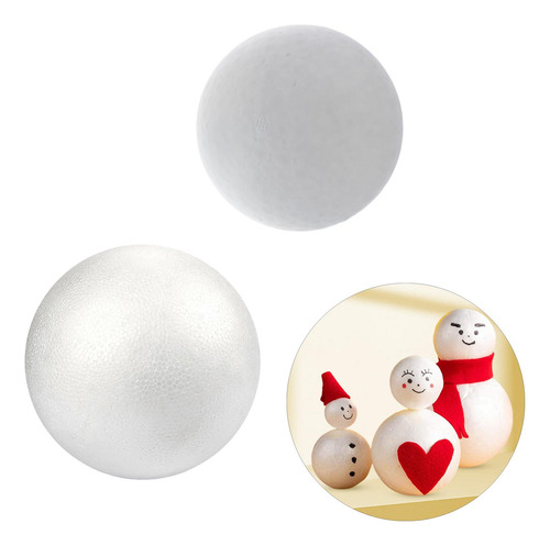 2 Bolas De Espuma Blancas De Poliestireno Para Manualidades,