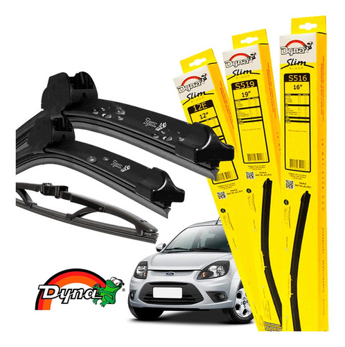 Kit Limpador Parabrisa Original Ford Ka 2008 A 2010 Dyna