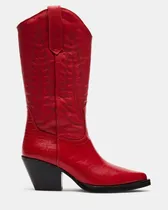 Comprar Botas Vaqueras Steve Madden Para Mujer 100% Piel Color Rojo