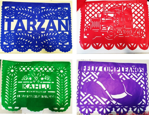 Decoración Papel Picado Personalizado 50 Tiras