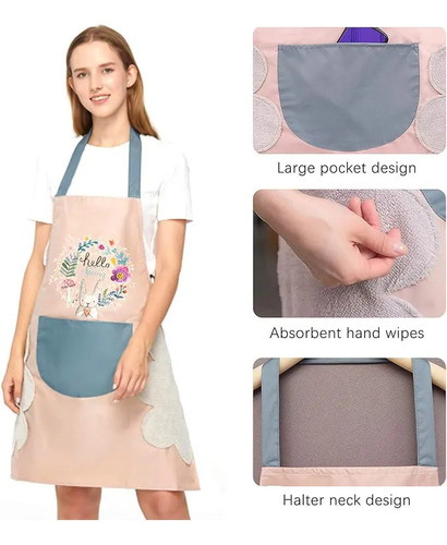 2 Delantales De Cocina Impermeables Para Mujer