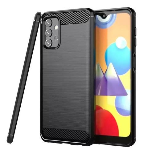  Funda Fibra De Carbono Para Samsung Galaxy A04s + Vidrio 9d