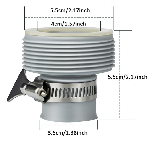 Accesorios Piscina: Conector Filtro 3pcs - Calidad Duradera