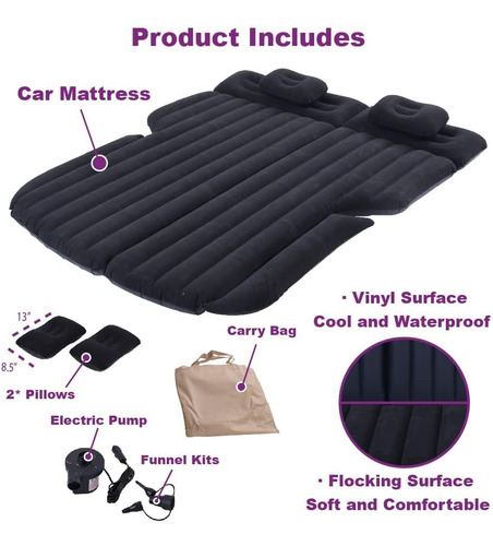 Colchón De Automóvil Inflable, Cama De Automóvil Para Asient