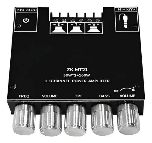 Placa Amplificadora De Subwoofer Estéreo Bluetooth Zk-mt21 Preto 200 W