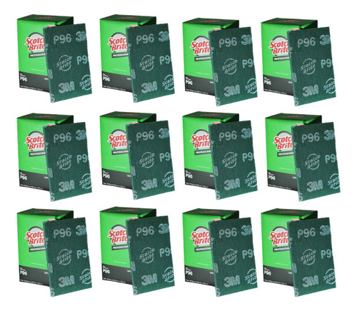 Fibra Scotch Brite Verde P-96 12 Cajas C/12 Piezas Cada Una