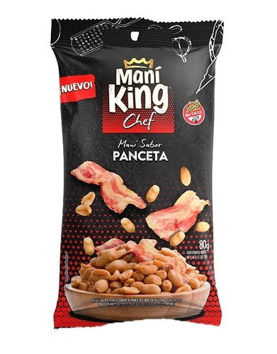 Nuevo! Mani Pelado Sabor Panceta Mani King Chef 80g Sin Tacc