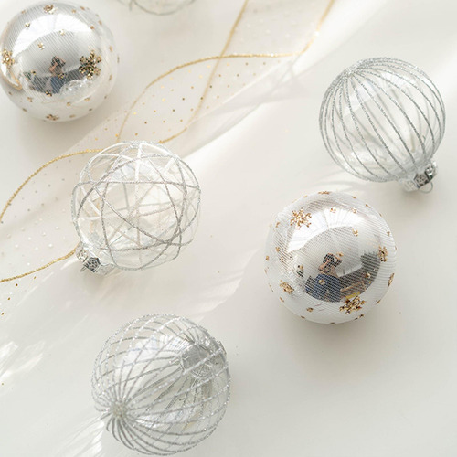 6x Bolas De Navidad Adornos Decoración De Árbol De Navidad