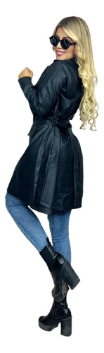Chaqueta Cuerina Larga Gaban Para Dama