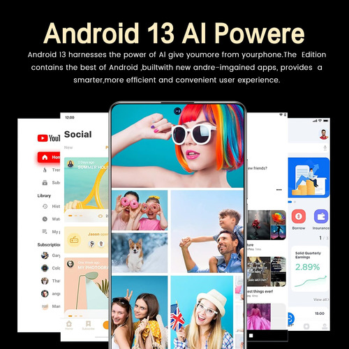 Vove S24 Dual Sim 2025 Popular El Último Modelo Smartphone 16gb Ram 512gb Rom Android 13 Desbloquea Más Vendido Celular 5g Wifi 6,74 Pulgadas Violeta Claro
