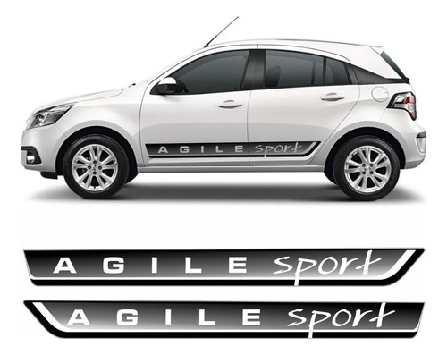 Par Adesivos Faixas Compatível Chevrolet Agile Sport Ag003
