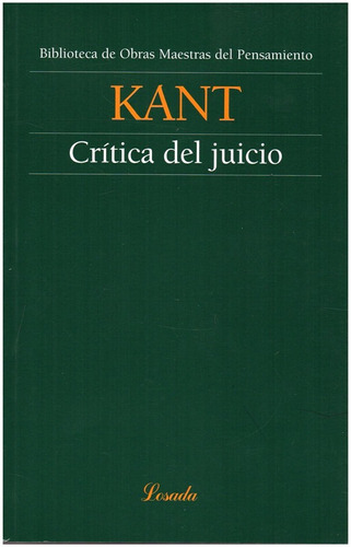 Critica Del Juicio - Kant - Losada