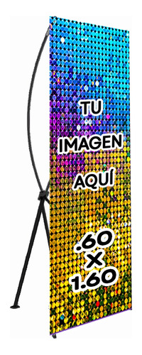 1 Porta Banner Eco Publicitario Araña De 180x80 Y 60x160cm