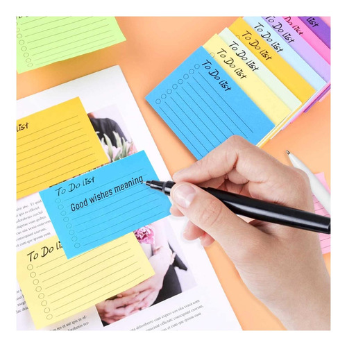 Wxj13 10 Pack Para Hacer Notas Sticky Notes Stripe Forrada
