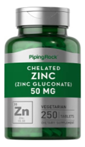 Zinc (gluconato), 50 Mg, 250 Tablet - Unidad a $830