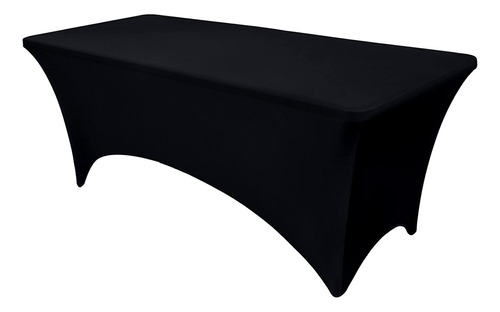 Mantel Para Mesa Rectangular Color Negro Elastizada