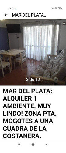 Imagen 2 de 20 de Mar Del Plata: Alquiler 1 Ambiente. Muy Lindo! Pta. Mogotes