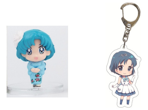 Pack 2 Llavero Acrilico Sailor Mercury 3d Kimono Amy Mizuno