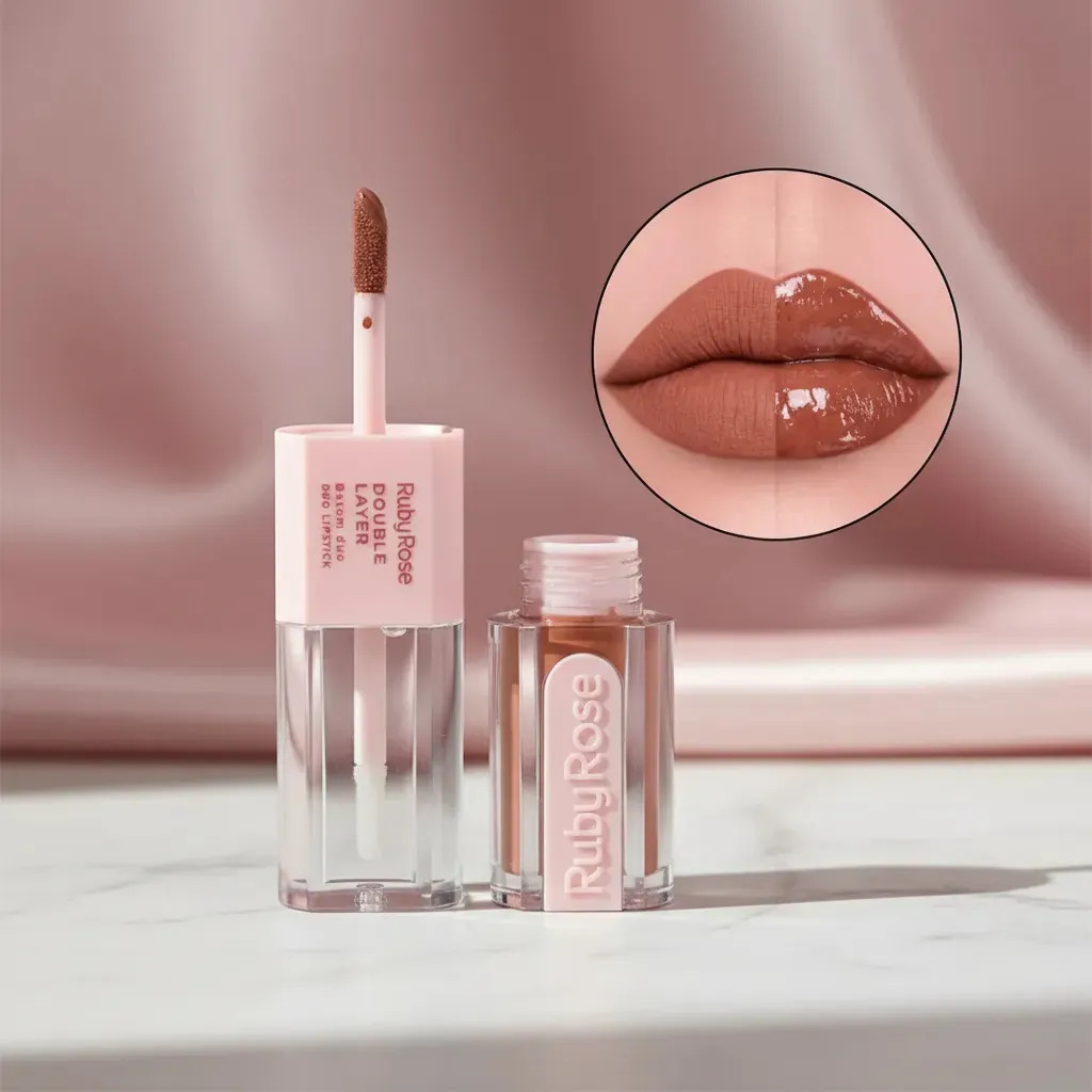 Ruby Rose Batom Duo Matte e Gloss Longa Duração Double Layer Dl80 — miniatura 7