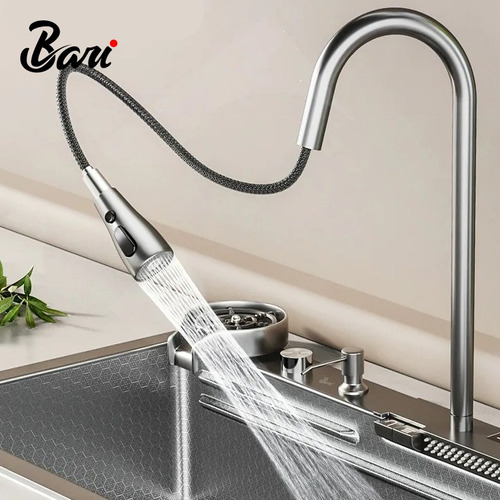 Fregadero Multifuncional Una Tina Acero Inox Negro Diamante