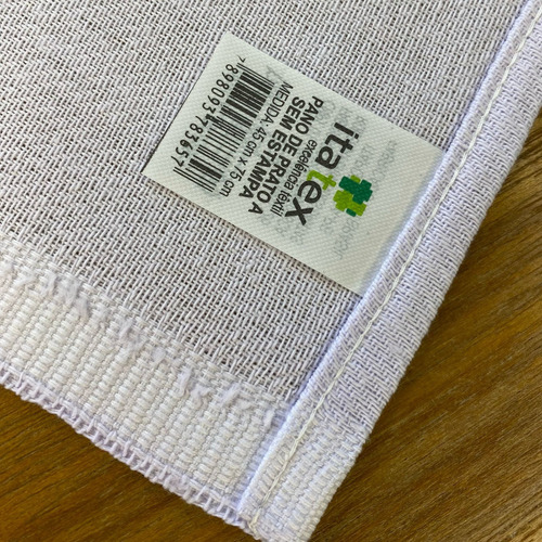 Pano De Prato Itatex 12 Unidades 100% Algodão Branco