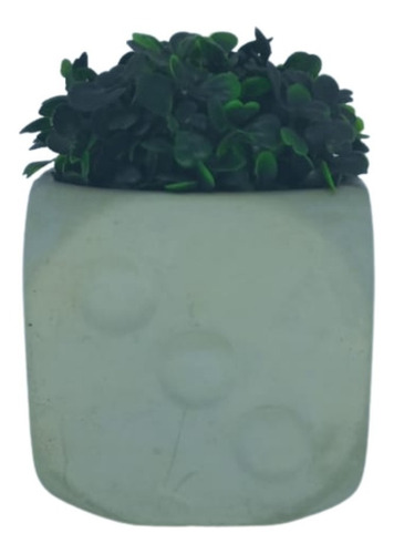 Imagem 4 de 5 de Cachepô Dado Cimento Suculentas Porta Canetas Vaso Decoração