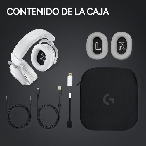 Audífonos Inalámbricos Logitech G Pro X 2 Lightspeed Blanco