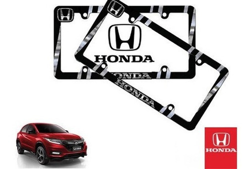 Par Porta Placas Honda Hr-v 1.8 2017 Original
