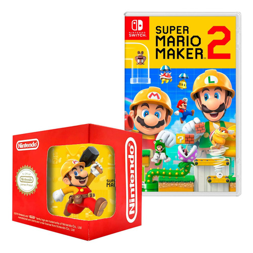 Super Mario Maker 2 Nintendo Switch Y Taza 5