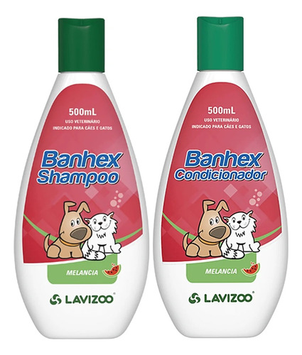 Shampoo Banhex Pet 500ml Cães E Gato - 