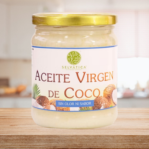 Aceite Virgen De Coco Sin Sabor Selvática 473 Ml