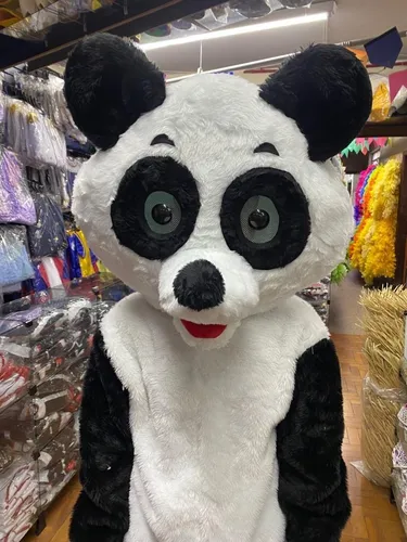 Urso Panda Mascote Traje Adulto Personagem Mascote Personagem Dos