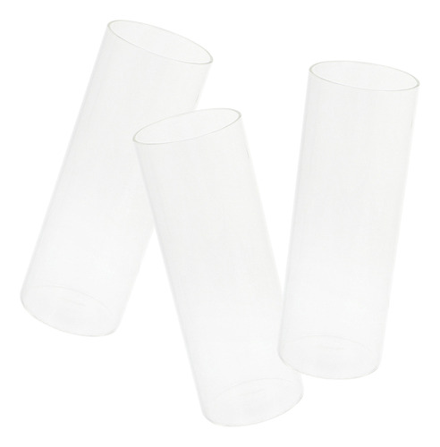 Recipiente Para Velas De Té, Tarro Recto De Vidrio, 3 Unidad