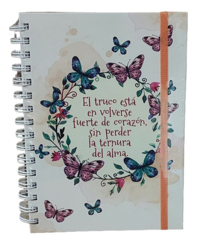 Cuaderno 16*21 80 Hojas Con Diseño  Tapa Dura Con Elastico