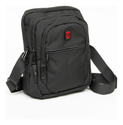 Mochila Swiss Brand Urbana Casual Rsm-00023 29cm Negro Diseño De La Tela Liso