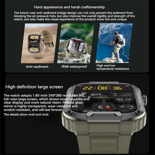 * Reloj Inteligente Hombre Smart Watch Mk66 Bluetooth Call