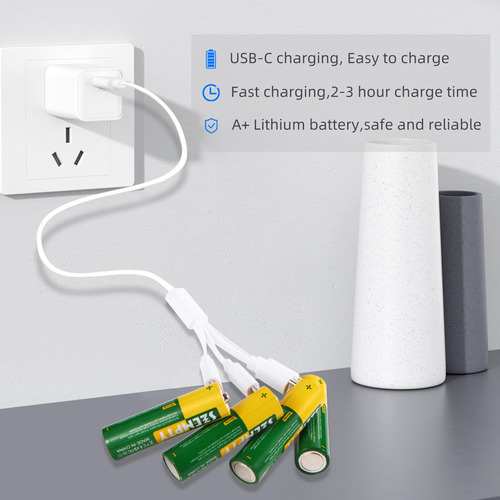 Pilas Recargables Baterías Recargables Usb Szempty Aa, Paque
