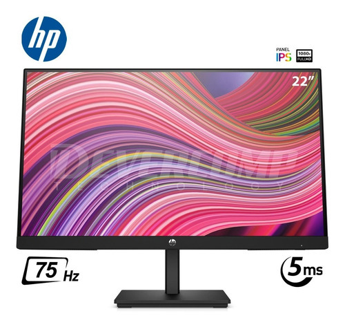 Monitor Hp V22i G5 22 Full Hd Ips, 75hz Hdmi Dp Color Negro