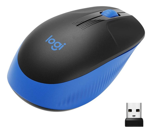 Mouse Logitech M190 Azul Wireless Inalambrico 1000 Dpi