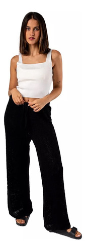 Pantalon Mujer Tejido De Algodon Verano Playa 