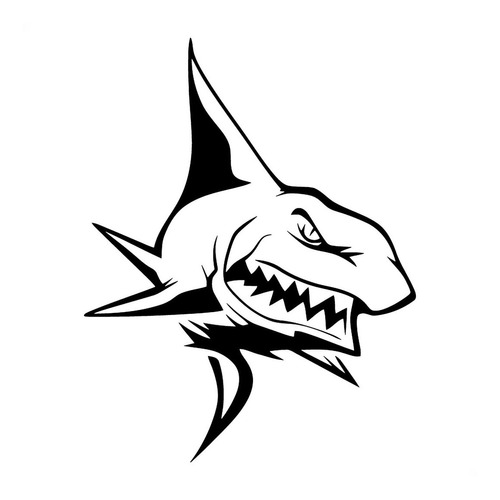 Adesivo Várias Cores 60x47cm - Tubarão Shark Desenho