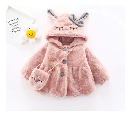Chaqueta Con Capucha Para Niñas De Felpa Abrigos Para Niñas