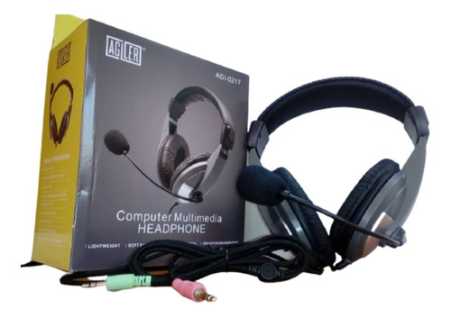 Imagen 2 de 2 de Auricular Headset Micrófono Control De Volumen Agiler