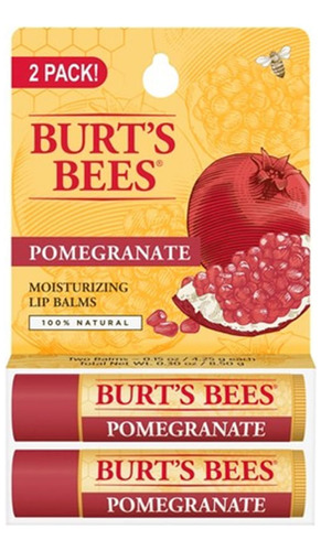 Burts Bees Balsamo Labial Burts Bees Pomegranate 2 Unds
