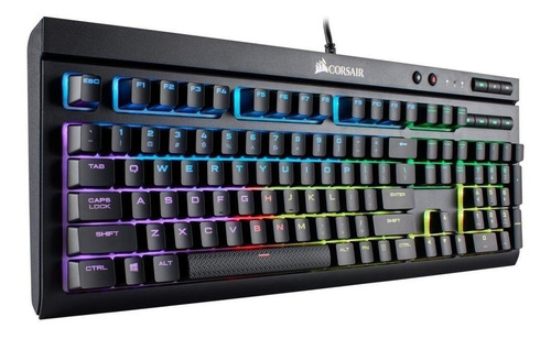 Imagen 2 de 2 de Teclado gamer Corsair K68 QWERTY Cherry MX Red español color negro con luz RGB