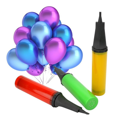 Bomba De Ar Manual Para Encher Bexiga Balão Festa Decoração Cor Sortido