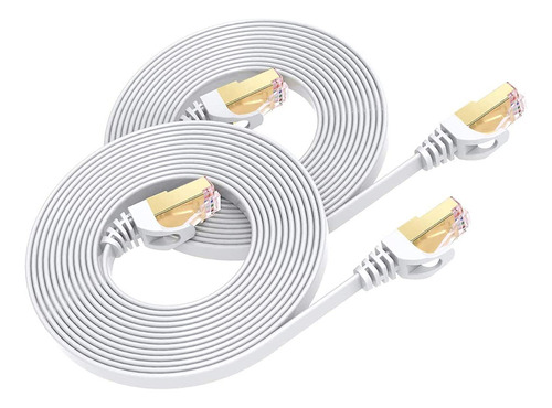 Busohe Cable Ethernet Cat 8 De 25 Pies, Paquete De 2 Cables