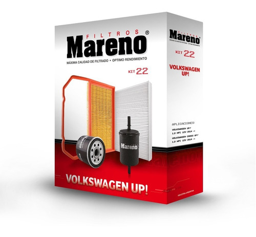 Kit Volkswagen Up 1.0 Aire Habitaculo Aceite Combustible